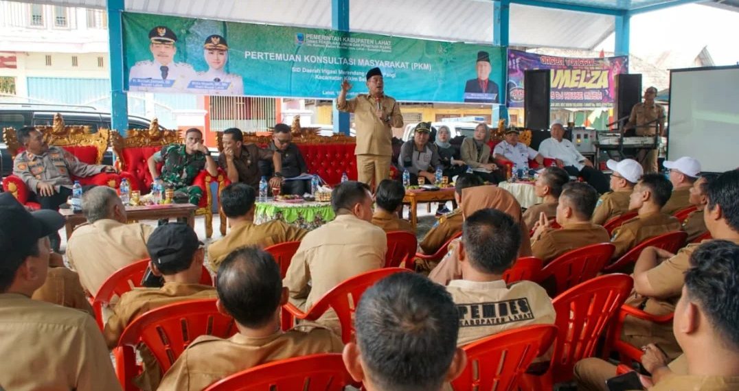 Bupati Lahat Hadiri Pertemuan Konsultasi Masyarakat (PKM) SID Daerah Irigasi Merendang dan Air Pangi