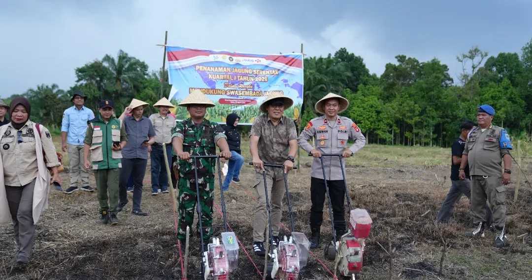 Sekda Lahat Hadiri Penanaman Jagung Serentak, Dukung Program Swasembada Pangan Nasional