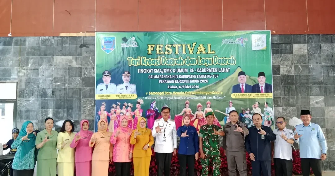 Wabup Lahat Buka Festival Tari Kreasi dan Lomba Lagu Daerah, Dorong Pelestarian Budaya Lokal