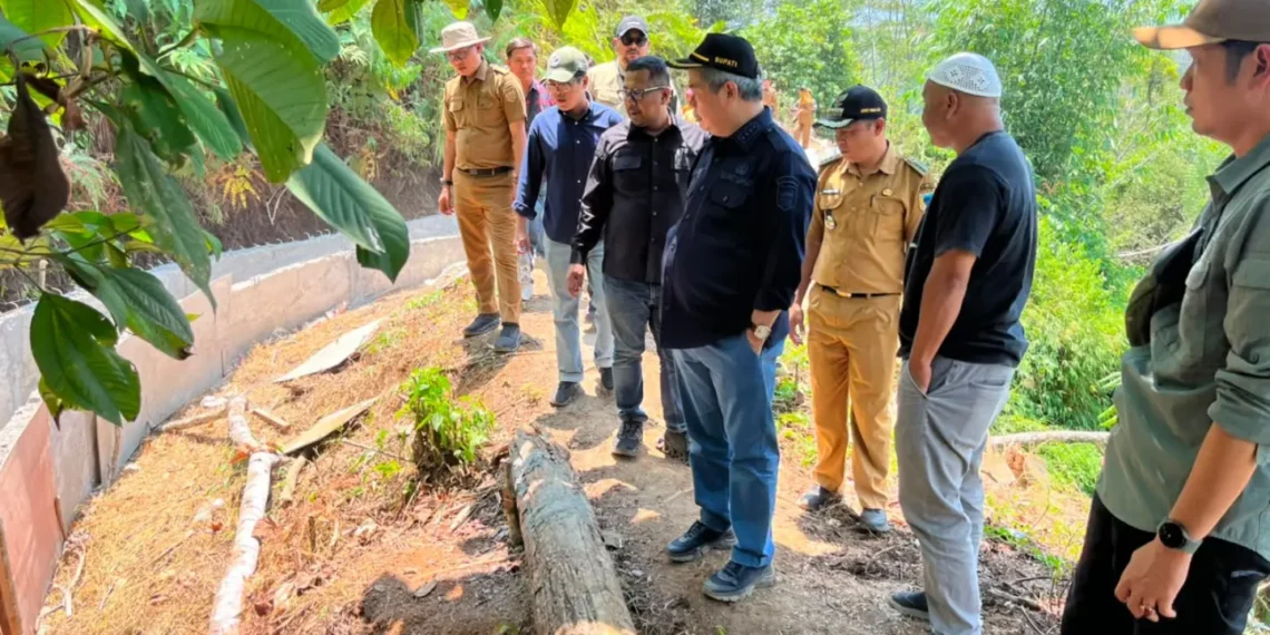 Bupati Lahat Tinjau Rehabilitasi Irigasi Padang Benawa, Tekankan Kualitas Pekerjaan Infrastruktur