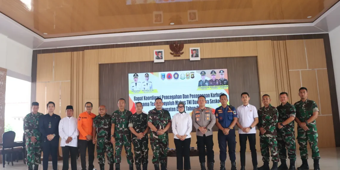 Wabup Lahat Hadiri Rakor Pencegahan dan Penanganan Karhutla Bersama Tim Mabes TNI