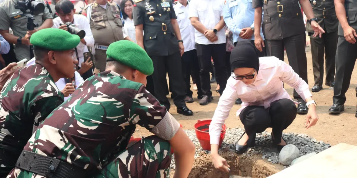 Wabup Lahat Hadiri Peletakan Batu Pertama Masjid Baiturrahman Serelo Yonif TP-894/PB