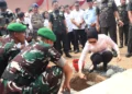 Wabup Lahat Hadiri Peletakan Batu Pertama Masjid Baiturrahman Serelo Yonif TP-894/PB